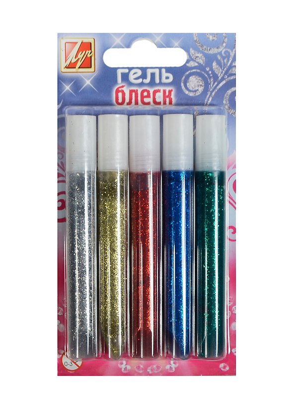 Гель с блёстками «Блеск», 5 цветов, 55г, Луч 2436670 — 1