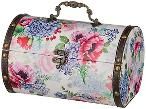 Шкатулка с ручкой  из серии Сирень и маки (21х14х14) (41-371)