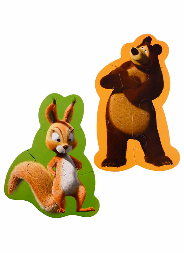 Пазл «Маша и медведь» мини Baby puzzle, набор 2 шт., в ассортименте, Vladi Toys 2761363 — 1