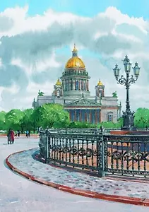 Репродукция в рамке Исаакиевский собор м/ф [ХА60-014(рам)]