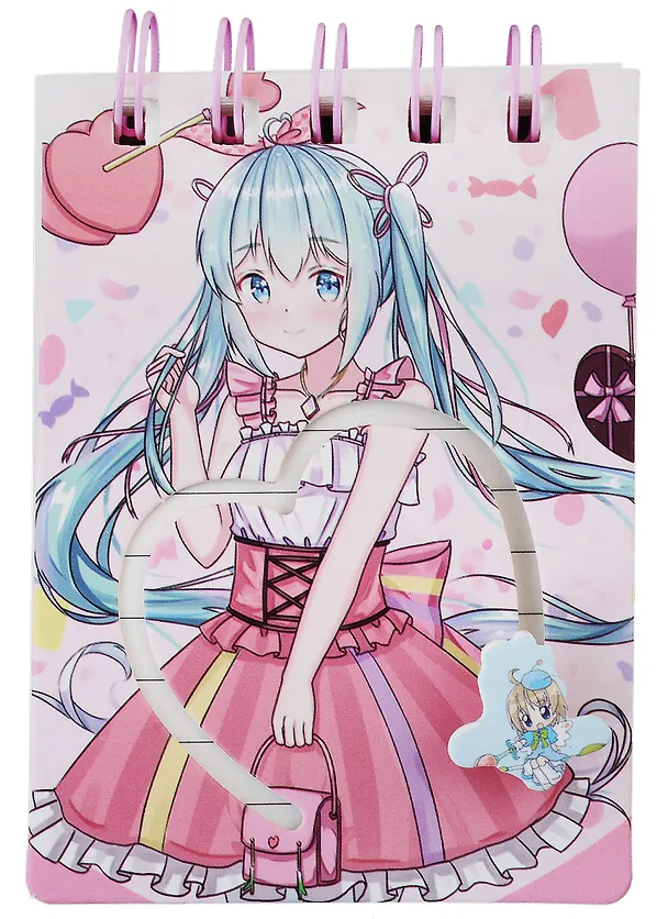 Блокнот А7 70л лин. "Anime girls" спираль, карт.обл., ассорти, инд.уп. 2947699 — 4
