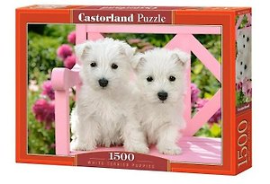 Пазл Два белых щенка Castorland 1500 элементов