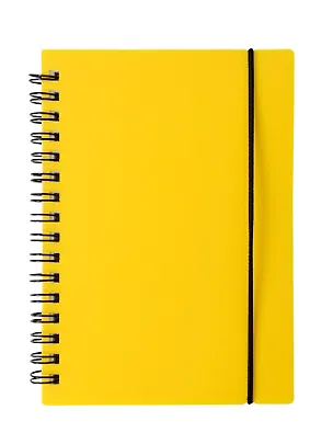 Записная книжка А6 80л кл. "Favorite Color. Neon Yellow" спираль, пласт.обл., резинка 3091821