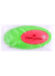 Ластик"Oval", овальный, пластиковый держатель, 60*30*10мм, ассорти, Faber-Castell