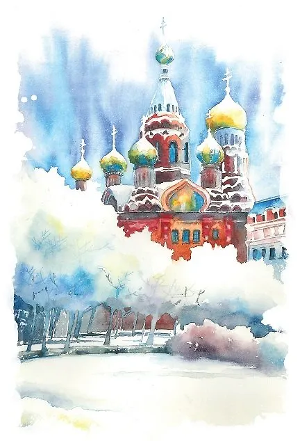 Открытка СПб одинарная "Спас на крови, зима" 314548 — 1