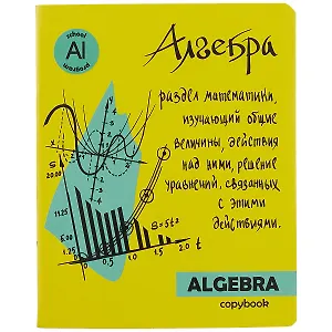 Тетрадь предметная в клетку Феникс+, "Яркая учеба. Алгебра", 48 листов