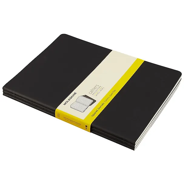 Набор книг для записей Moleskin Cahier Journal XLarge, 3 штуки, клетка, мягкая обложка, 60 листов, А5+ 242973 — 2
