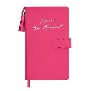 Ежедневник недат. А6+ 120л 110*190 "Буйвол" розовый, кожзам, тв. переплет, магнит.клапан, кисточка, тонир.блок, ляссе