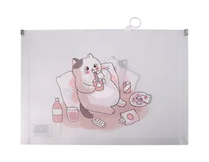 Папка на молнии А4 "Смешные коты" с расширением, в ассортименте 3102390