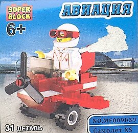 Конструктор SuperBlock Авиация Самолет XS 31 дет. (MF009039) (коробка) 2353641 — 1