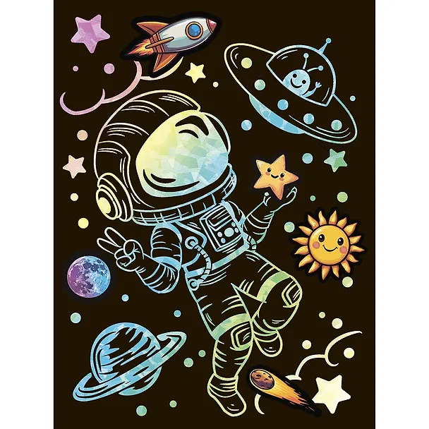 Гравюра 18*24 "Космонавт" (голография) 3123369 — 3