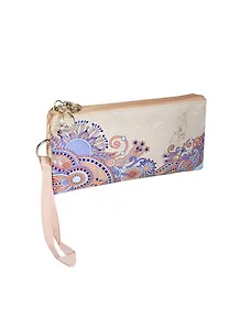 Пенал-косметичка 1отд. "НЕЖНЫЙ УЗОР" 20*10,5см, атлас с запечаткой, фигурная собачка "сердечко", Феникс