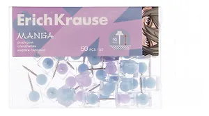 Кнопки силовые 50шт "Manga" цветные, пл/уп, ERICH KRAUSE