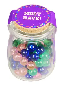 Кнопки гвоздики 90шт шар, неон, стекл.банка, MUST HAVE!
