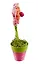 Декоративное интерьерное украшение из ткани и ПВХ Цветочек в горшочке (25383) (24см) — 2345367 — 3