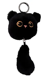 Брелок Котик с хвостиком черный (плюш) (17см) (12-81018-202510-SPT-14)