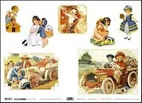 Бумага для декупажа рисовая Играющие дети (TO-DO R003) (35х50) (упаковка)