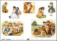Бумага для декупажа рисовая Играющие дети (TO-DO R003) (35х50) (упаковка) 2327284 — 1