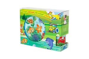 Набор Морские животные керамика: тарелка 19см, миска 18см, кружка 240мл. в подарочной упаковке