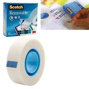 Лента клейкая 19мм*7,5м кристально-прозр, Scotch 3M 257379