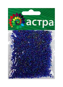 01 Бисер Астра (168 синий) (675288) (11/0) (20гр.) (стекло) (упаковка)