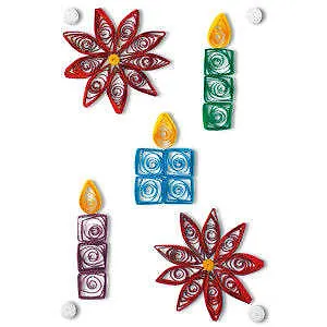 НАКЛЕЙКИ MAGIC Н/ГОД СВЕЧИ И СНЕЖИНКИ