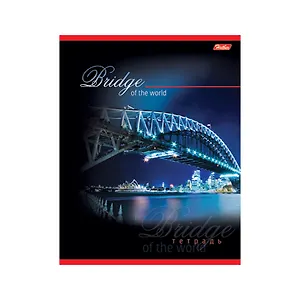 Тетрадь 80л кл. "Bridge" выб.лак, ассорти, Hatber