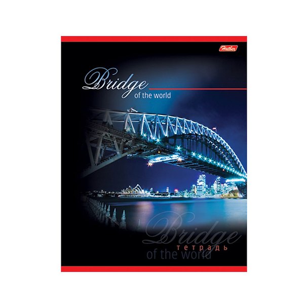 Тетрадь 80л кл. "Bridge" выб.лак, ассорти, Hatber 218805 — 1