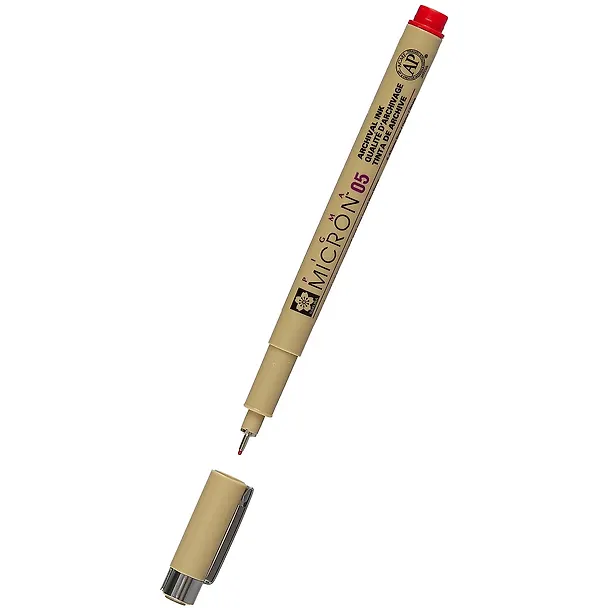 Капиллярная ручка «Pigma Micron», Sakura, 0.45 мм, красная 249877 — 2