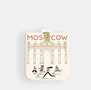 Стикер объемный "Москва ВДНХ и бегуны". (1192474)