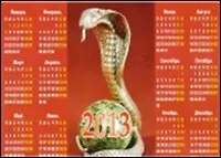 Календарь-магнит Змея-Президент Земного Шара (10х15) (1092)