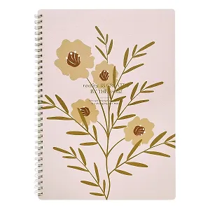 Тетрадь А4 96л кл. "April", букет, карт.обл., ламинация, микротекстурирование, тиснение золотой фольгой, спираль