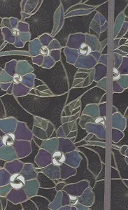 Книга для записей А5 80л лин. "Цветы" на резинке, 7Бц, метал.пленка, полноцв.печать, контурн.тиснение, ляссе, карман на форзаце, инд.уп., 12081 ассорти, Carny