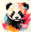 Холст с красками по номерам "Малыши-животные. Красочная панда", 30 х 30 см — 3066164 — 1