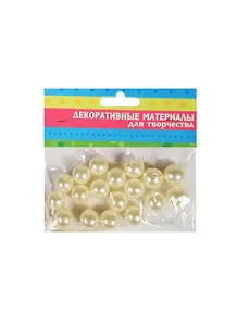 Набор декора для творч. Бусины белые (858289) (d=1,4см) (11,5х12см) (пластик) (упаковка)