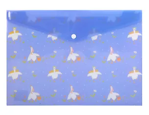 Папка-конверт А4+ на кнопке "Гуси", ассорти 3102423