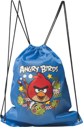 Мешок для сменной обуви "ANGRY BIRDS" PremiumLigh, синий, Angry birds — 229202 — 1