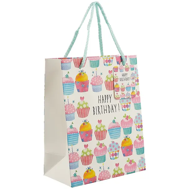 Пакет А5 23*18*10 "Bright birthday" нейтр., бум.мат.ламинат, ассорти 251078 — 1