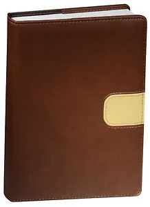 Ежедневник недат. А5 160л "Brussel" коричневый, иск.кожа, тв.переплет, поролон, застежка, In Folio