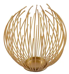 Подсвечник на 1 свечу Шар золото (металл) (15×15) (7381513)