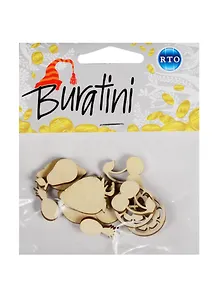 Набор декоративных элементов РТО Фруктовое ассорти (DZ40024) (Buratini) (фанера) (упаковка)