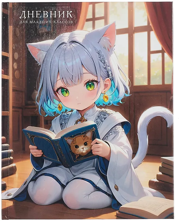 Дневник школьный «Милашка с книжкой», для младших классов, Listoff 3090487 — 1