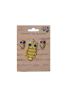 Набор д/творчества РУКОДЕЛИЕ Украшения д/скрапбукинга Металлические шармы (сова) 46*25, 20*13мм