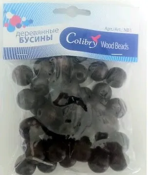 Деревянные бусины Colibry (NB1-04-E) (упаковка) 2386546
