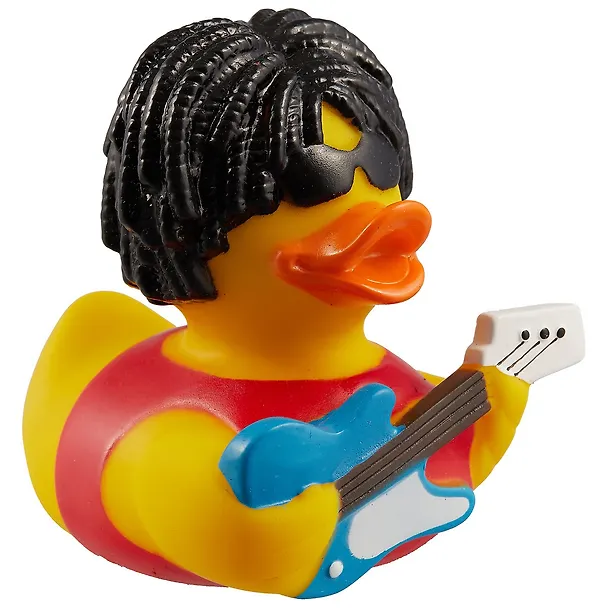 Игрушка для ванной, уточка резиновая FUNNY DUCKS "Уточка рокер"  (1948) 2563509 — 1