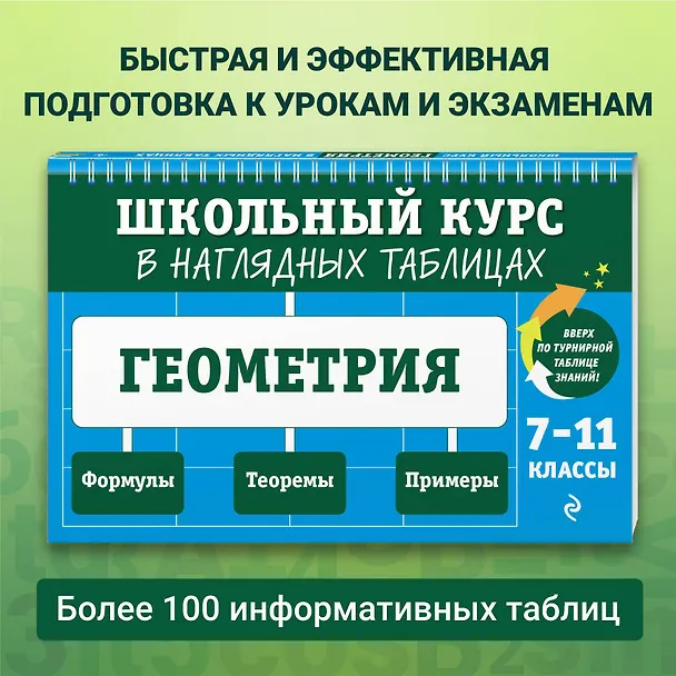 Книга Геометрия. 7-11 классы. Школьный курс в наглядных таблицах (Татьяна Колесникова) — 1