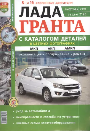 ВАЗ Lada Granta. Руководство по эксплуатации, обслуживанию и ремонту в цветных фотографиях. С каталогом запасных частей — 2715108 — 1