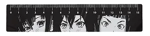 Линейка 15см "Аниме. Черная"