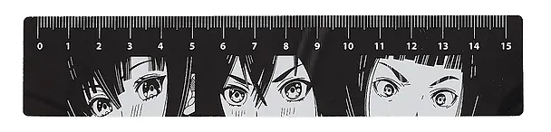 Линейка 15см "Аниме. Черная" 2968879 — 1