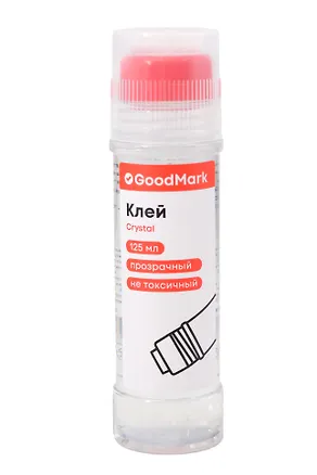 Клей канцелярский прозрачный 125мл, GoodMark 3140191